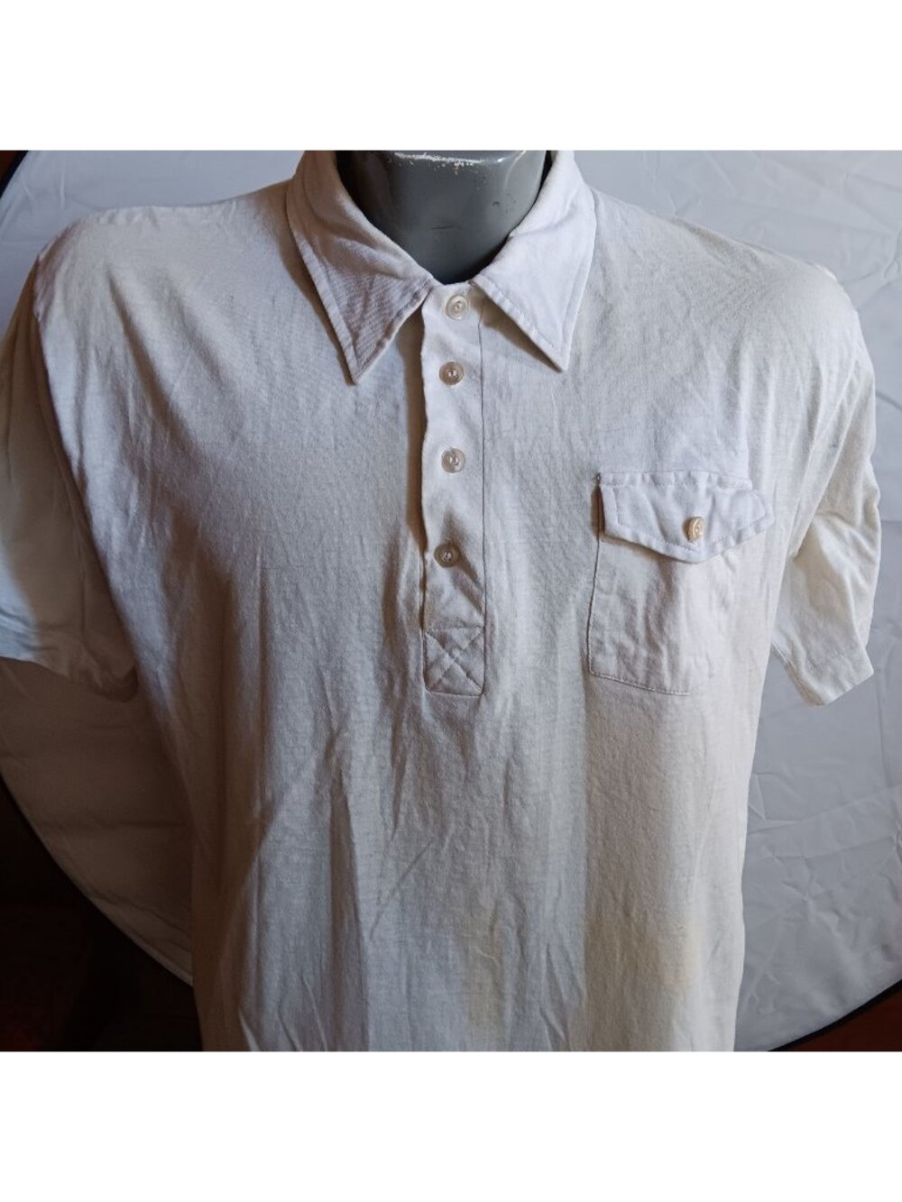 Sigallo Polo XL Shirt Vintage Single Stitch 1980's Distress Grandpa Buttery Thin